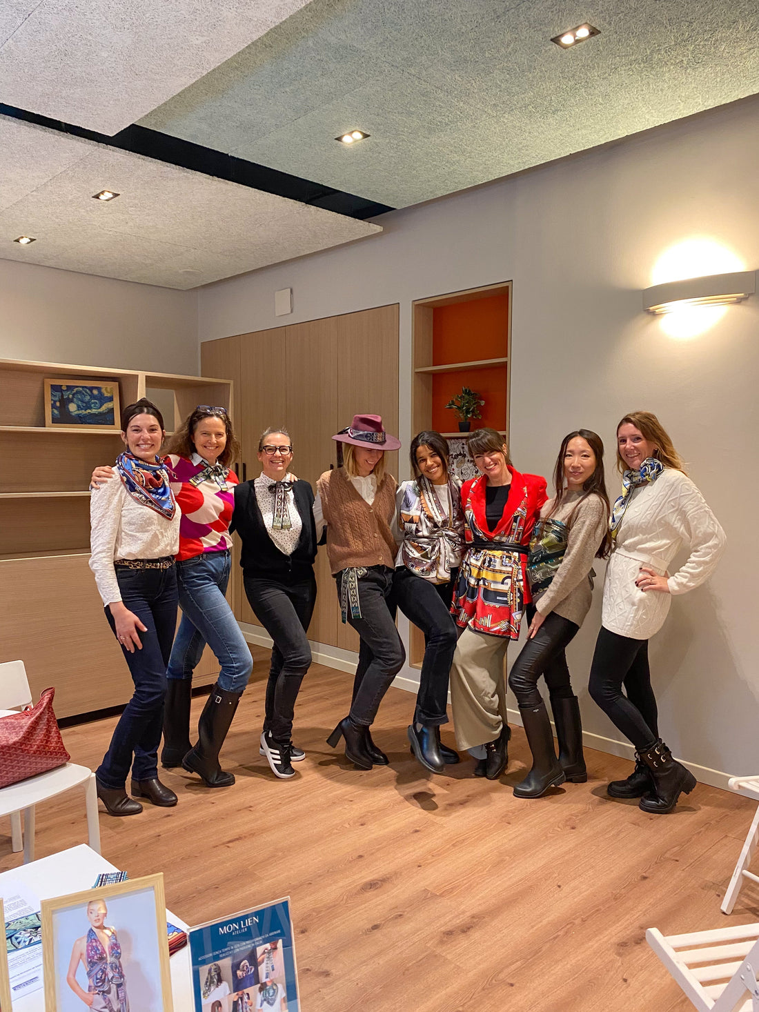 workshop di nodi creativi marchio Mon Lien con il gruppo delle imprenditrici francofone di Milano