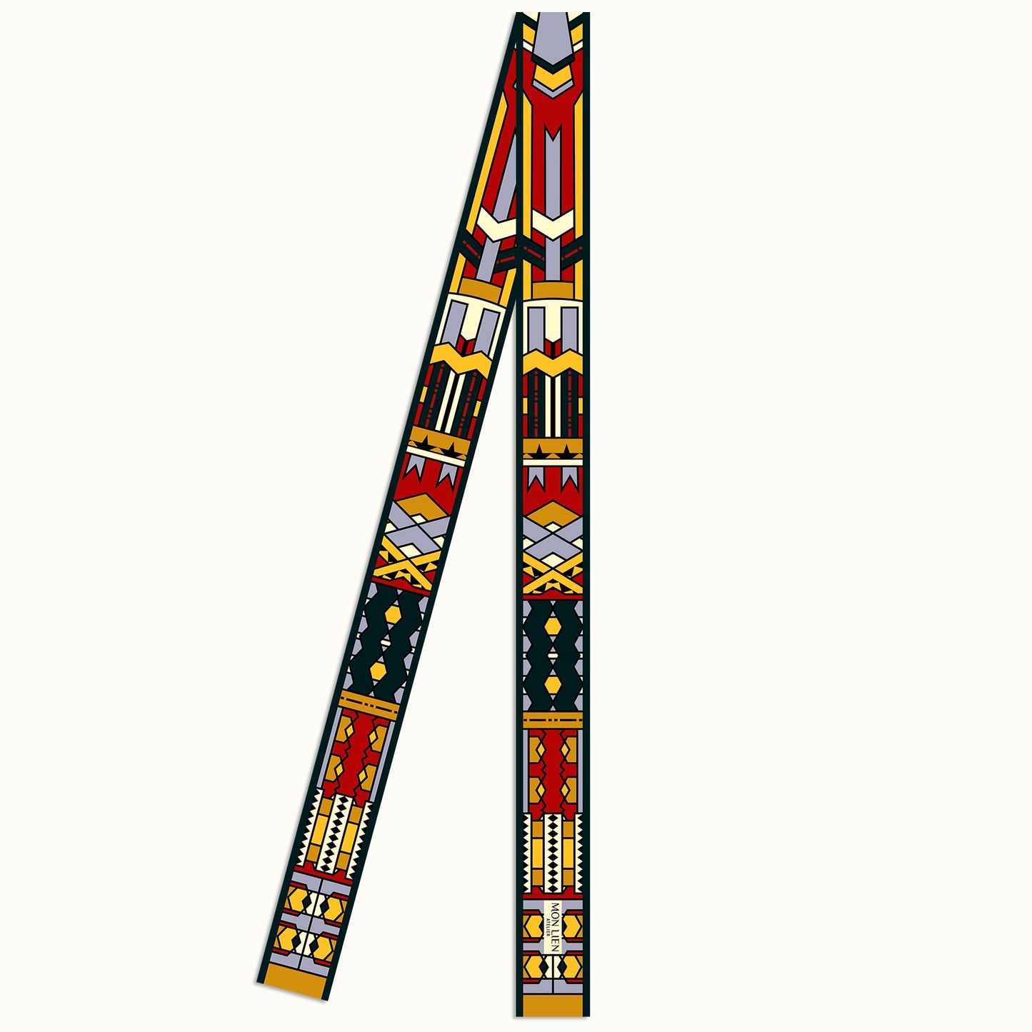 Fusciacca in seta | I nastri danzanti | rosso e giallo oro