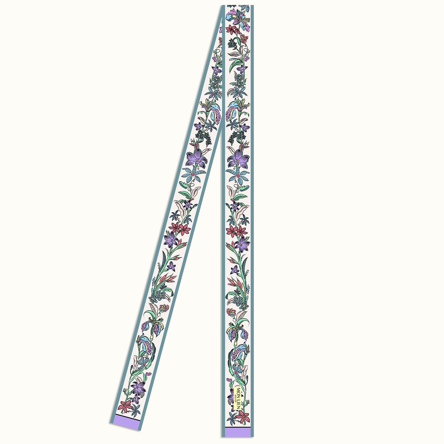 fusciacca di seta morbida con fantasia floreale multicolore