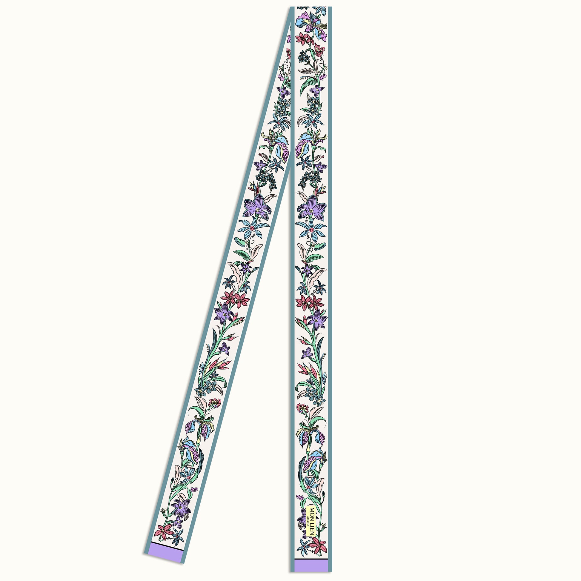 fusciacca di seta morbida con fantasia floreale multicolore