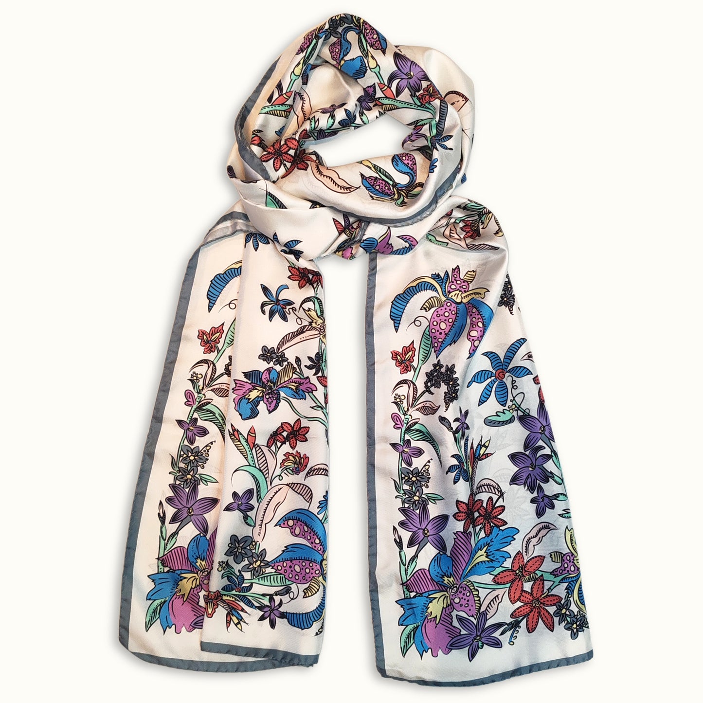 Stola in seta | Il sogno floreale | multicolore
