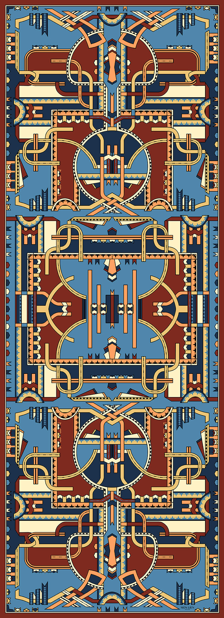 disegno intero con geometrie di nastri intrecciati