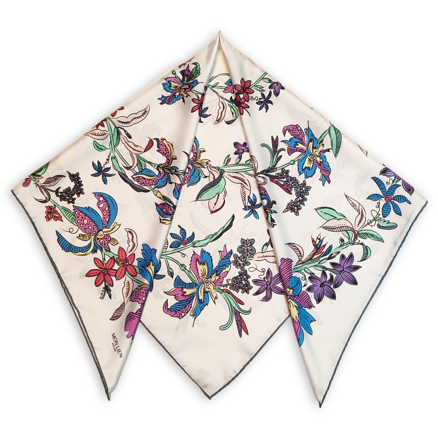 Foulard carré in seta | Il sogno floreale | multicolore