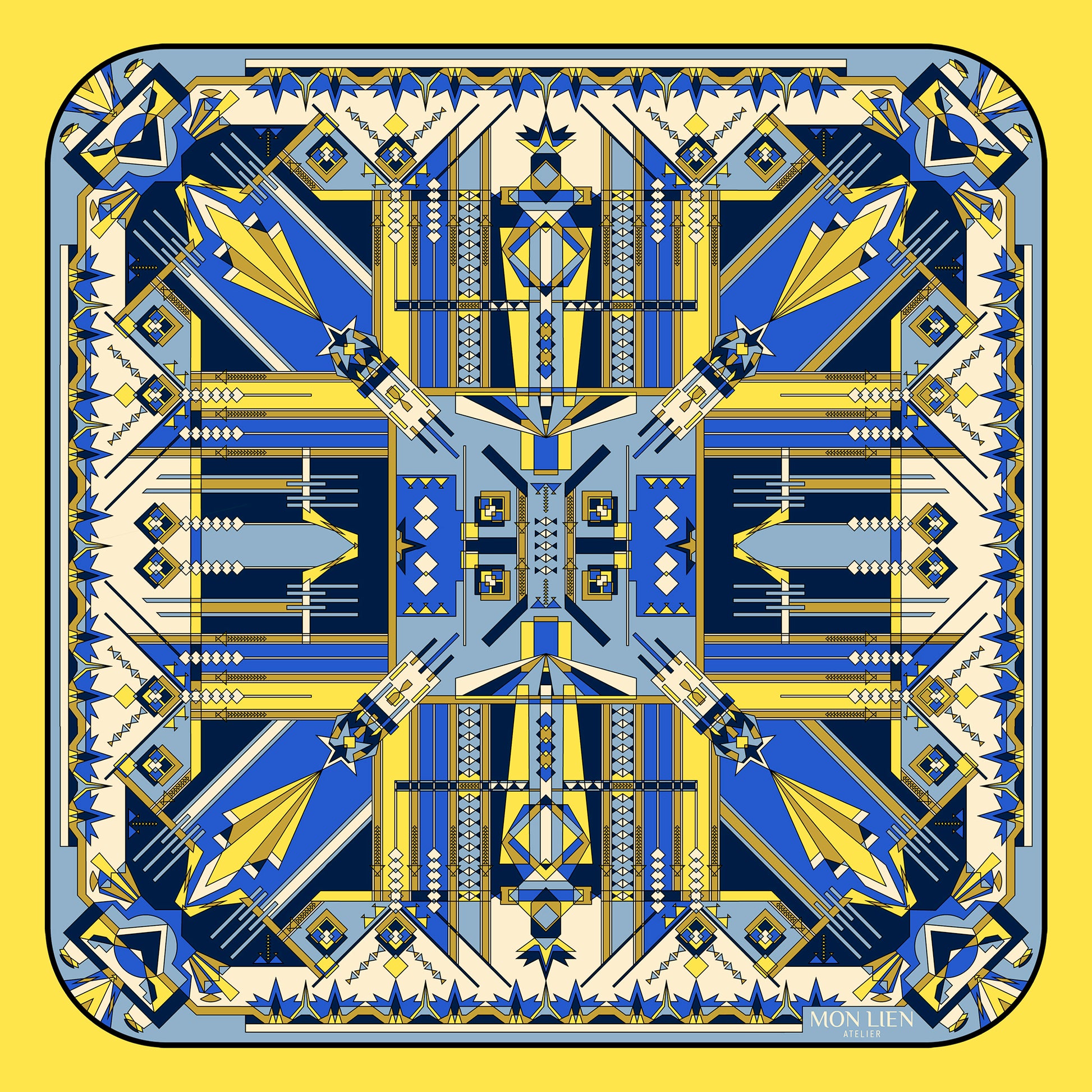 accessorio di lusso maschile in seta per farsi notare con classe e da indossare in ogni stagione colore blu giallo