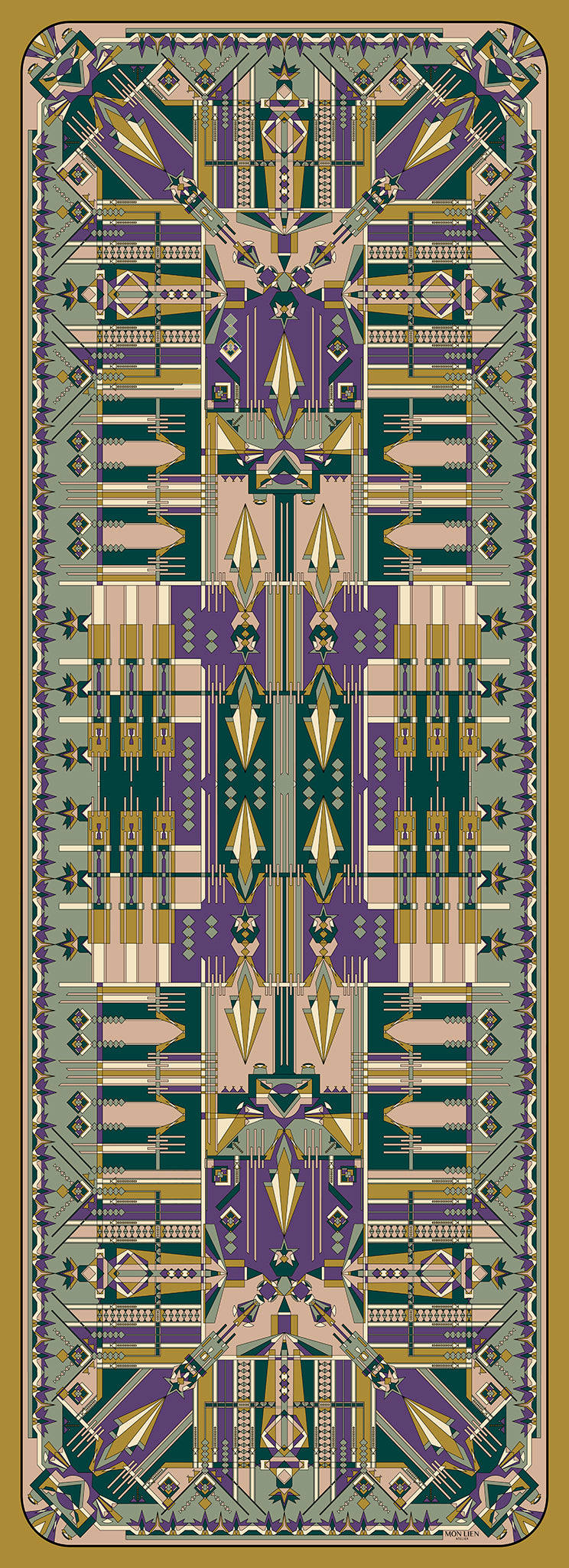 vista aperta stola in pura seta con composizione geometrica raffinata per donna decisa