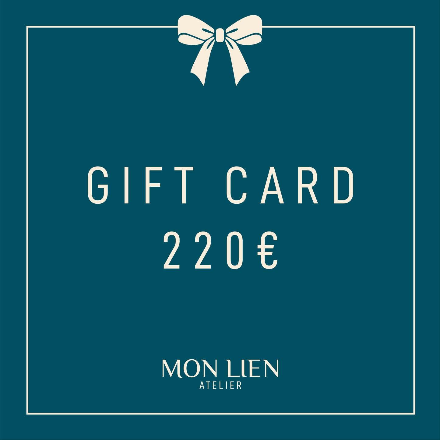 carta regalo digitale di valore 220 euro per un foulard carre in seta di Mon Lien Atelier
