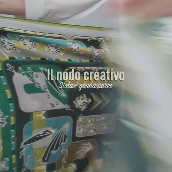 video tutorial come indossare stola in seta styling gonna pareo chic 